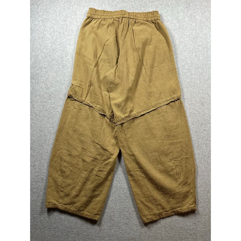 Free People Outta Sight Parachute Pants Medium Brown/Cream Striped Drawstring - Picture 2 of 8